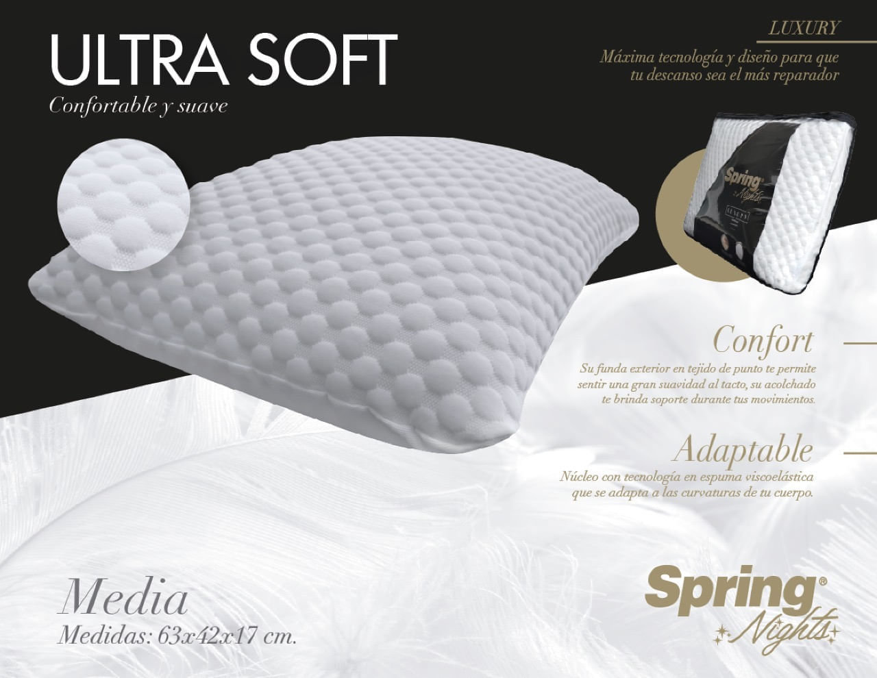 Almohada Ultra Soft Colchones Spring